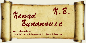 Nenad Bunanović vizit kartica